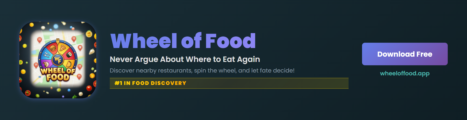 Wheel of Food - Decide where to eat