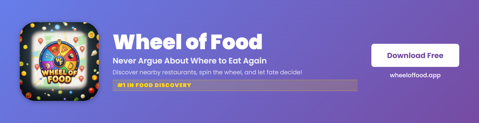 Wheel of Food - Decide where to eat